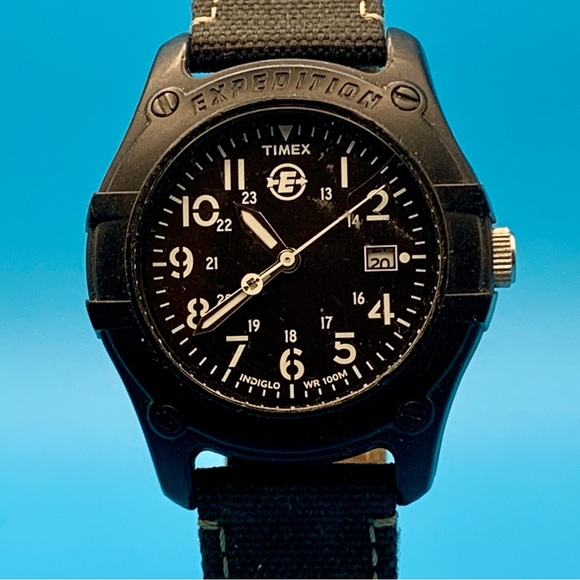 Timex Other - TIMEX EXPEDITION 2010 Men’s Quartz Wristwatch Leather Canvas Band Indiglo Works